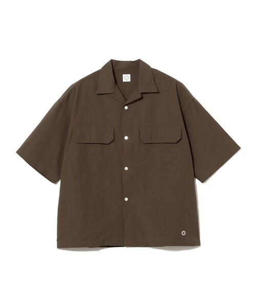 ORCIVAL / コットンリネン オープンカラー ショートスリーブシャツ