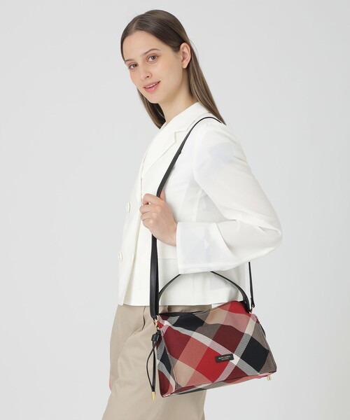 クレストブリッジチェックカルゼギャザーバッグ（ショルダーバッグ