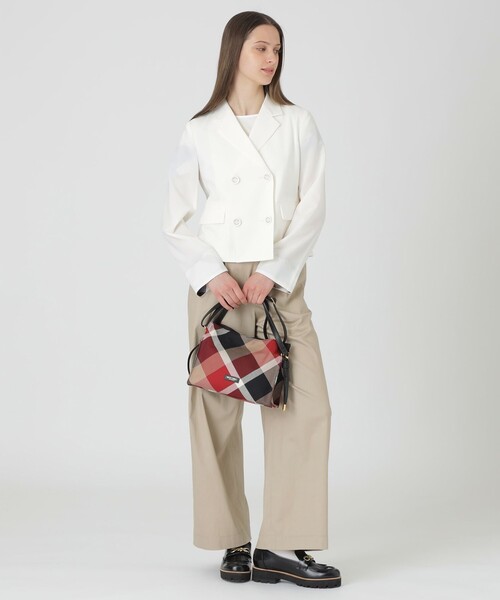 BLUE LABEL CRESTBRIDGE（ブルーレーベルクレストブリッジ）の「クレストブリッジチェックカルゼギャザーバッグ（ショルダーバッグ・レディース・レッド/パープル系その他4・FREE）」の4枚目の写真