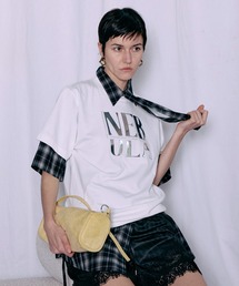 Taffeta Peplum T-shirt/タフタペプラムTシャツ【MAISON SPECIAL