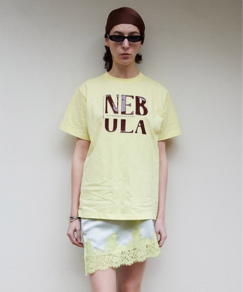 MAISON SPECIAL(メゾンスペシャル)の「【PRE-ORDER】NEBULA Logo T-Shirt/NEBULAロゴTシャツ(Tシャツ/カットソー・レディース・ホワイト/ライム/ピンク/チャコールグレー・FREE)」の10枚目の写真