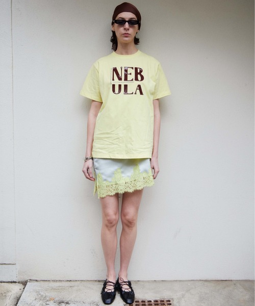 MAISON SPECIAL(メゾンスペシャル)の「【PRE-ORDER】NEBULA Logo T-Shirt/NEBULAロゴTシャツ(Tシャツ/カットソー・レディース・ホワイト/ライム/ピンク/チャコールグレー・FREE)」の11枚目の写真