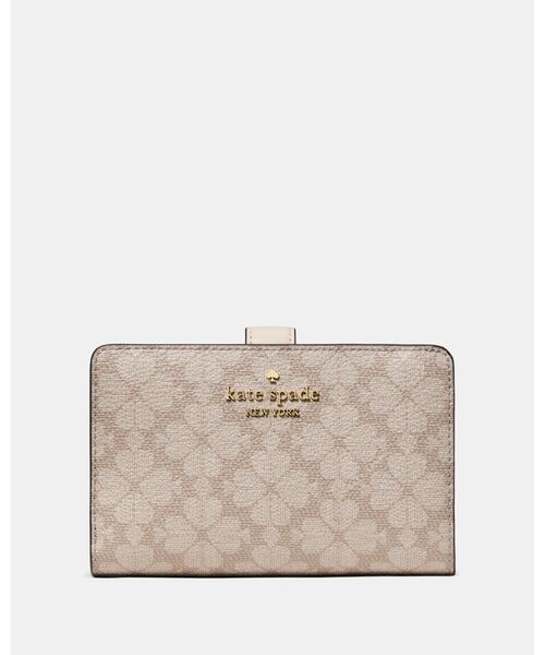 kate spade new york(ケイトスペード ニューヨーク)の「スペード フラワー ミディアム バイフォールド ウォレット(財布・レディース・ベージュ・ONESIZE)」の1枚目の写真