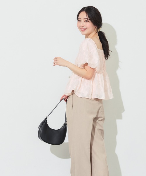 coca(coca)(コカ)の「フラワージャカードブラウス(シャツ/ブラウス・レディース・ライトグレー/ライトピンク・L/M/S)」の12枚目の写真