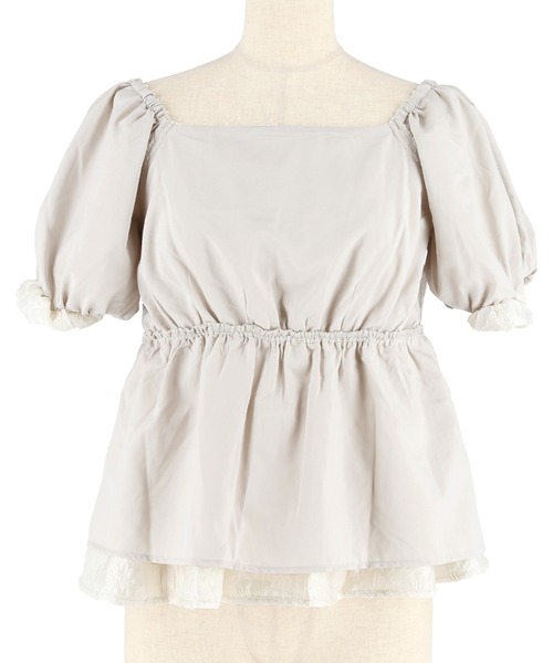 coca(coca)(コカ)の「フラワージャカードブラウス(シャツ/ブラウス・レディース・ライトグレー/ライトピンク・L/M/S)」の17枚目の写真