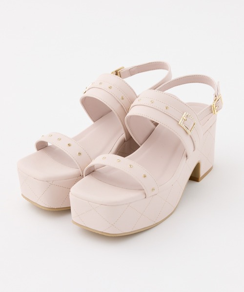 one after another NICE CLAUP（ワンアフターアナザーナイスクラップ）の「ビジューベルトキルティングサンダル（サンダル・レディース・ブラック/アイボリー/ピンク・LARGE/MEDIUM/SMALL）」の11枚目の写真