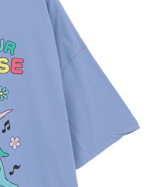 Candy Stripper(キャンディストリッパー)の「DINOSAUR PARADISE BIG BIG Tシャツ(Tシャツ/カットソー・レディース・ブラック/オフホワイト/ブルー/ピンク・FREE)」の7枚目の写真