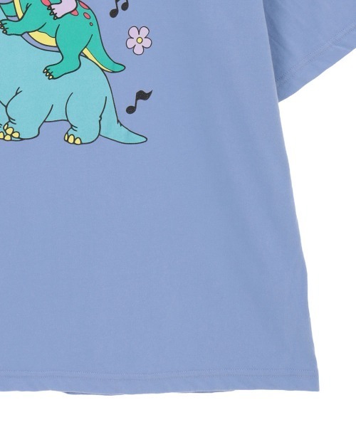 Candy Stripper(キャンディストリッパー)の「DINOSAUR PARADISE BIG BIG Tシャツ(Tシャツ/カットソー・レディース・ブラック/オフホワイト/ブルー/ピンク・FREE)」の8枚目の写真