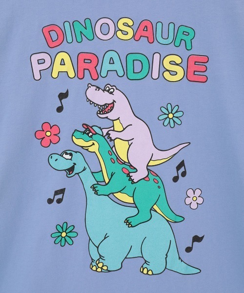 Candy Stripper(キャンディストリッパー)の「DINOSAUR PARADISE BIG BIG Tシャツ(Tシャツ/カットソー・レディース・ブラック/オフホワイト/ブルー/ピンク・FREE)」の9枚目の写真