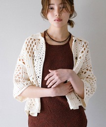 KBF | クロシェニットシャツ(ニット/セーター)