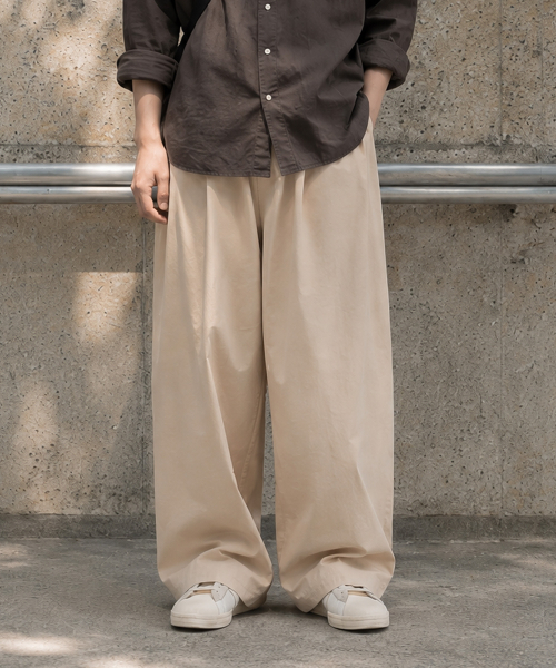 MOZMOZ(モズモズ)の「リネンライクワイドパンツベージュ(その他パンツ・レディース・その他・M/XL/XXL)」の1枚目の写真