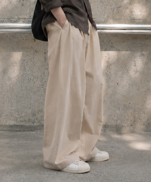 MOZMOZ(モズモズ)の「リネンライクワイドパンツベージュ(その他パンツ・レディース・その他・M/XL/XXL)」の2枚目の写真
