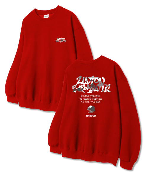 Union Garments(ユニオンガーメンツ)の「ホワイトリムーブ 裏毛 スウェットシャツ レッド(スウェット・レディース・その他・L/XL/XXL)」の1枚目の写真