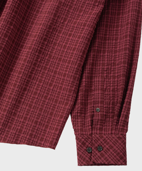 NONBLANK(ノンブランク)の「ブレンディッドチェックLSシャツ_チェリーピンク(シャツ/ブラウス・メンズ・ピンク・MEDIUM/LARGE/X-LARGE/SMALL)」の5枚目の写真