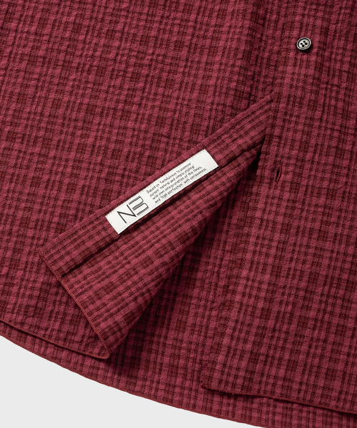 NONBLANK(ノンブランク)の「ブレンディッドチェックLSシャツ_チェリーピンク(シャツ/ブラウス・メンズ・ピンク・MEDIUM/LARGE/X-LARGE/SMALL)」の6枚目の写真