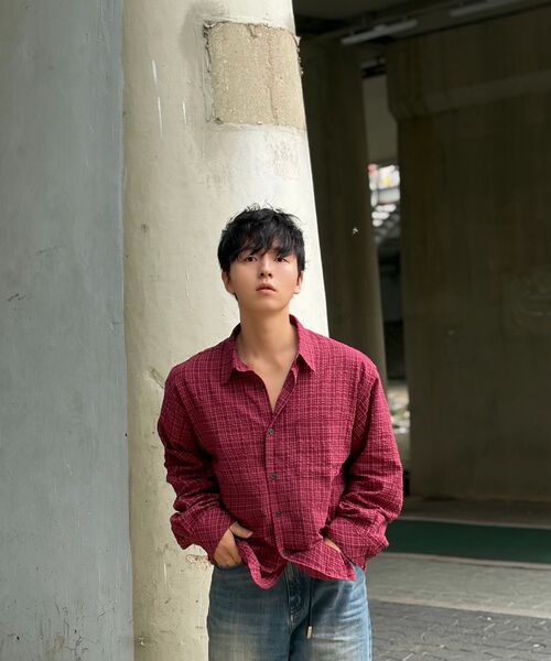NONBLANK(ノンブランク)の「ブレンディッドチェックLSシャツ_チェリーピンク(シャツ/ブラウス・メンズ・ピンク・MEDIUM/LARGE/X-LARGE/SMALL)」の12枚目の写真