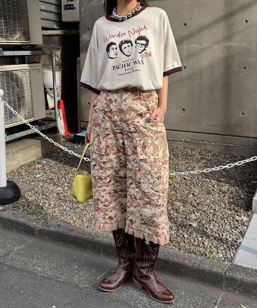 CIAOPANIC（チャオパニック）の「デジカモレースクロップドカーゴパンツ（その他パンツ・レディース・カーキ/ベージュ/ブラウン・ONE SIZE）」の8枚目の写真