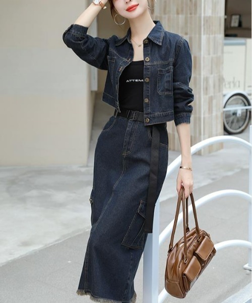 semplice(センプリチェ)の「セットアップ【韓国ファッション】(セットアップ・レディース・ブルー・XL/L/M/S)」の1枚目の写真
