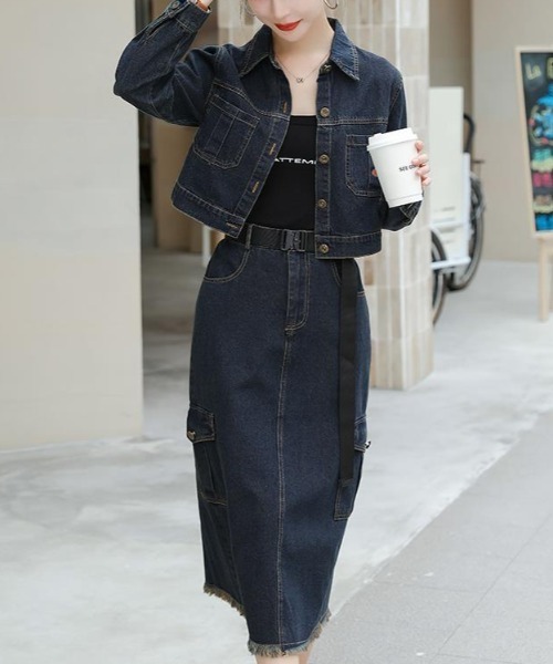 semplice(センプリチェ)の「セットアップ【韓国ファッション】(セットアップ・レディース・ブルー・XL/L/M/S)」の2枚目の写真