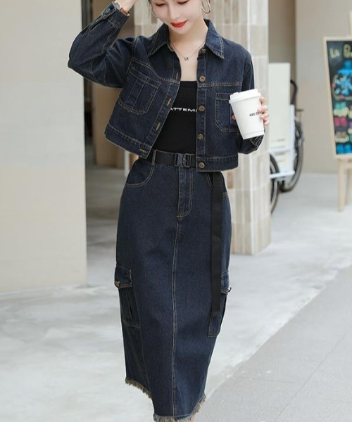 semplice(センプリチェ)の「セットアップ【韓国ファッション】(セットアップ・レディース・ブルー・XL/L/M/S)」の6枚目の写真