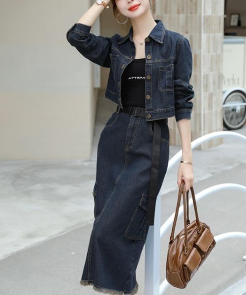 semplice(センプリチェ)の「セットアップ【韓国ファッション】(セットアップ・レディース・ブルー・XL/L/M/S)」の7枚目の写真