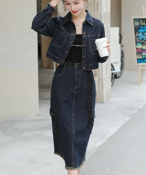 semplice(センプリチェ)の「セットアップ【韓国ファッション】(セットアップ・レディース・ブルー・XL/L/M/S)」の8枚目の写真