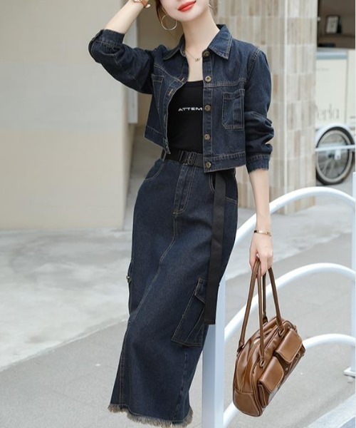 semplice(センプリチェ)の「セットアップ【韓国ファッション】(セットアップ・レディース・ブルー・XL/L/M/S)」の9枚目の写真
