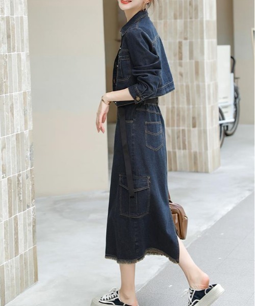 semplice(センプリチェ)の「セットアップ【韓国ファッション】(セットアップ・レディース・ブルー・XL/L/M/S)」の10枚目の写真