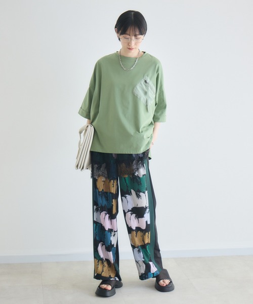 Paradise Picnic(パラダイスピクニック)の「33℃ 胸ポケットTシャツ(Tシャツ/カットソー・レディース・オレンジ/ホワイト/ブラック/カーキ・FREE)」の14枚目の写真