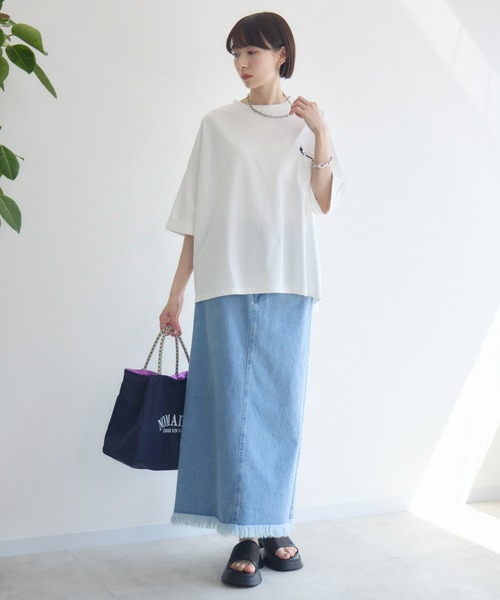 Paradise Picnic(パラダイスピクニック)の「33℃ 胸ポケットTシャツ(Tシャツ/カットソー・レディース・オレンジ/ホワイト/ブラック/カーキ・FREE)」の8枚目の写真
