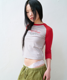 LOVE RAGLAN LS TEE (W) GREY