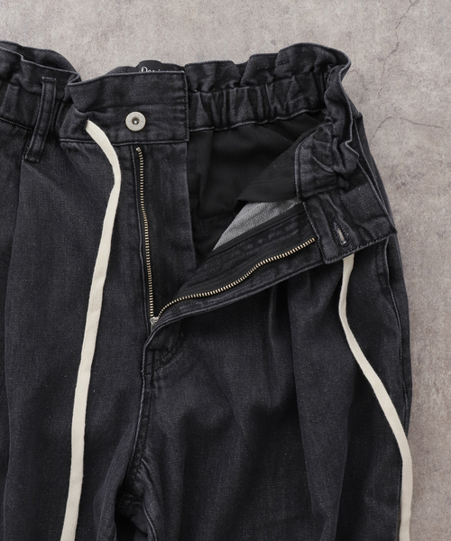 SLOBE IENA(スローブイエナ)の「LE DENIM DRAW WAISTバギーパンツ(デニムパンツ・レディース・ブラック・38/36)」の6枚目の写真