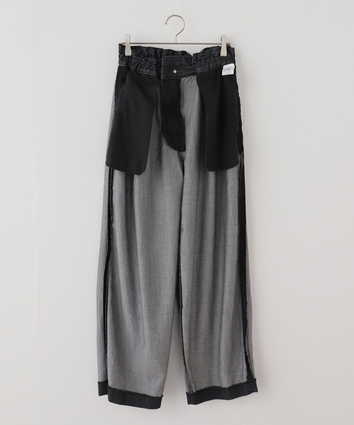 SLOBE IENA(スローブイエナ)の「LE DENIM DRAW WAISTバギーパンツ(デニムパンツ・レディース・ブラック・38/36)」の5枚目の写真