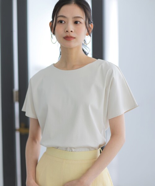 組曲(クミキョク)の「タッチミースムース ドルマンスリーブ カットソー(Tシャツ/カットソー・レディース・ブラック系/ホワイト系/ダークブラウン系・2/3)」の11枚目の写真