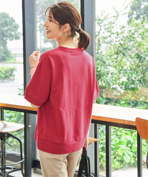 ikka(イッカ)の「冷感スウェットライク半袖プルオーバー(Tシャツ/カットソー・レディース・ブルー/オフホワイト/グリーン/レッド/ライトグレー/チャコール・L/M/S)」の9枚目の写真