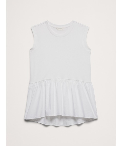 BANANA REPUBLIC FACTORY STORE(バナナリパブリック ファクトリーストア)の「BANANA REPUBLIC FACTORY STORE 日本限定 ミックスメディア ペプラムトップス(Tシャツ/カットソー・レディース・ネイビー/ホワイト・L/M/S/XS)」の7枚目の写真