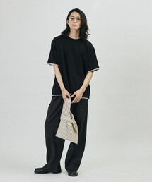 Firsthand（ファーストハンド）の「Firsthand/ファーストハンド ストライプ プリント キャンバス マルシェバッグ（トートバッグ）」