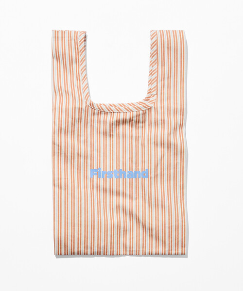 Firsthand（ファーストハンド）の「Firsthand/ファーストハンド ストライプ プリント キャンバス マルシェバッグ（トートバッグ・メンズ・オフホワイト/グリーン/ブラウン/ベージュ/オレンジ・ONE SIZE）」の6枚目の写真