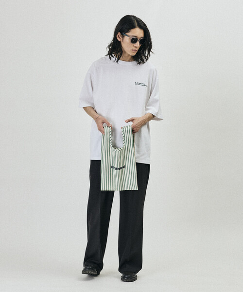Firsthand（ファーストハンド）の「Firsthand/ファーストハンド ストライプ プリント キャンバス マルシェバッグ（トートバッグ・メンズ・オフホワイト/グリーン/ブラウン/ベージュ/オレンジ・ONE SIZE）」の21枚目の写真