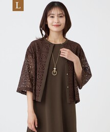 TRANS WORK（トランスワーク）の「【L】【ウォッシャブル】クロッシュケミカルレースコンビブラウス（シャツ/ブラウス）」
