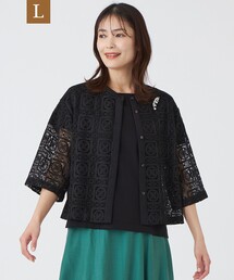 TRANS WORK（トランスワーク）の「【L】【ウォッシャブル】クロッシュケミカルレースコンビブラウス（シャツ/ブラウス）」