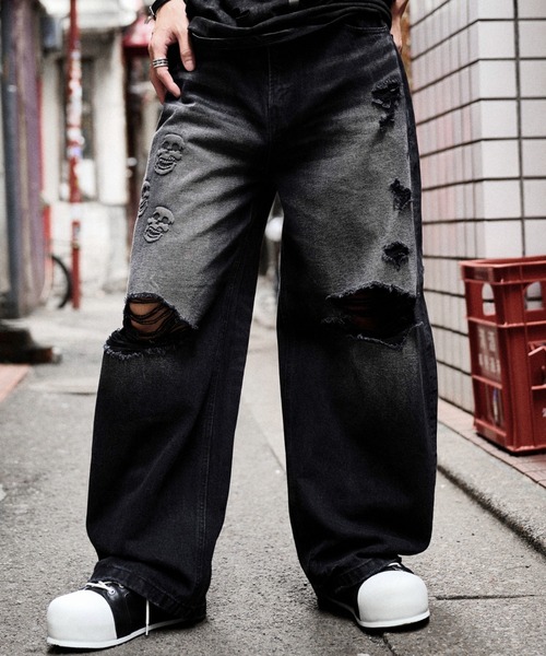 FUGA(フーガ)の「『FUGA/フーガ』FUGA × 2002 Skull Baggy Denim Pants(デニムパンツ・メンズ・ブラック・S/M/L)」の21枚目の写真