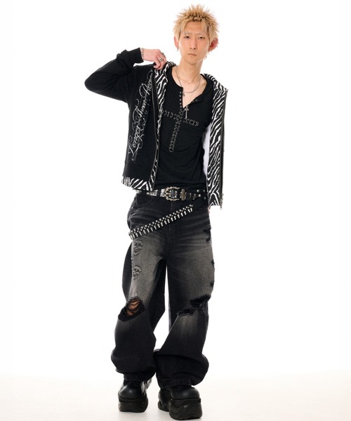 FUGA(フーガ)の「『FUGA/フーガ』FUGA × 2002 Skull Baggy Denim Pants(デニムパンツ・メンズ・ブラック・S/M/L)」の17枚目の写真