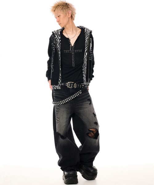 FUGA(フーガ)の「『FUGA/フーガ』FUGA × 2002 Skull Baggy Denim Pants(デニムパンツ・メンズ・ブラック・S/M/L)」の18枚目の写真