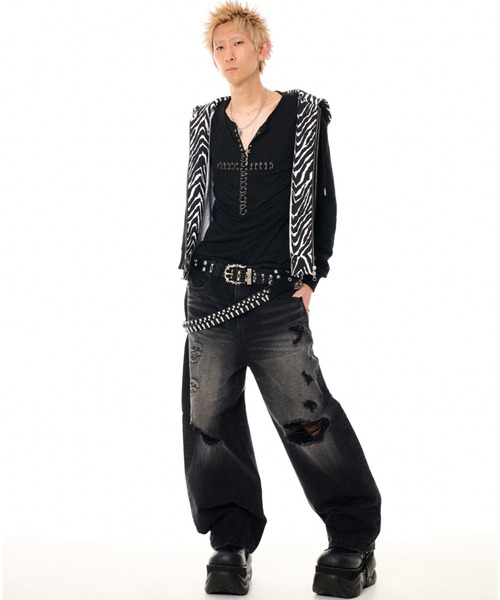 FUGA(フーガ)の「『FUGA/フーガ』FUGA × 2002 Skull Baggy Denim Pants(デニムパンツ・メンズ・ブラック・S/M/L)」の20枚目の写真