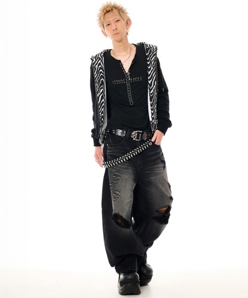 FUGA(フーガ)の「『FUGA/フーガ』FUGA × 2002 Skull Baggy Denim Pants(デニムパンツ・メンズ・ブラック・S/M/L)」の15枚目の写真