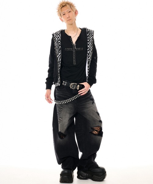 FUGA(フーガ)の「『FUGA/フーガ』FUGA × 2002 Skull Baggy Denim Pants(デニムパンツ・メンズ・ブラック・S/M/L)」の16枚目の写真
