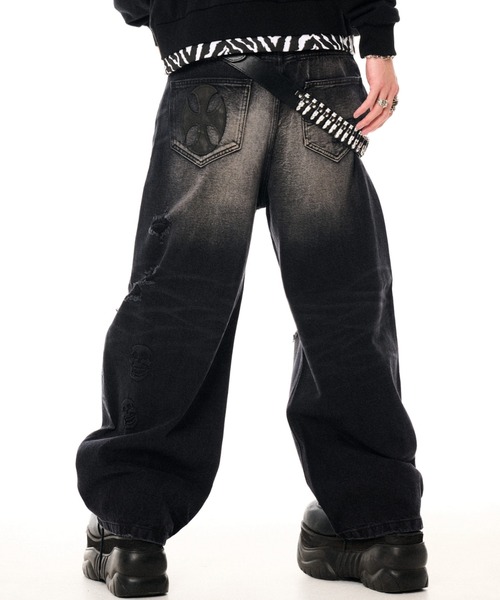FUGA(フーガ)の「『FUGA/フーガ』FUGA × 2002 Skull Baggy Denim Pants(デニムパンツ・メンズ・ブラック・S/M/L)」の14枚目の写真