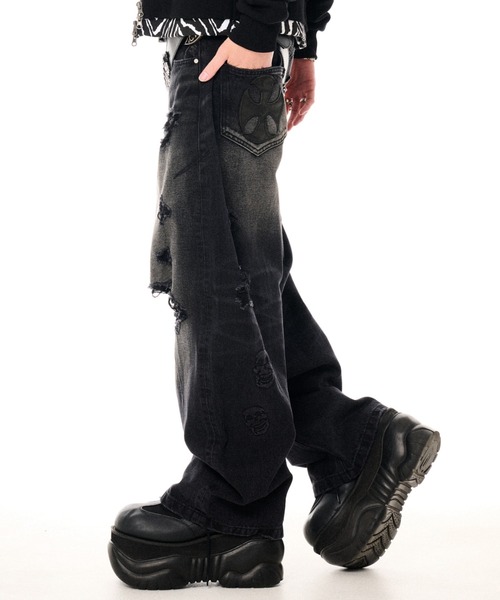 FUGA(フーガ)の「『FUGA/フーガ』FUGA × 2002 Skull Baggy Denim Pants(デニムパンツ・メンズ・ブラック・S/M/L)」の13枚目の写真