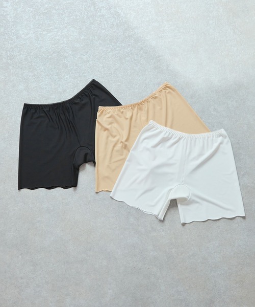 Futier land(フューティアランド)の「【ペチパンツ/インナーパンツ】接触冷感シームレスペチコートショーツ / 透け防止(その他パンツ・レディース・ブラック/ホワイト/ベージュ・X-LARGE/MEDIUM)」の16枚目の写真